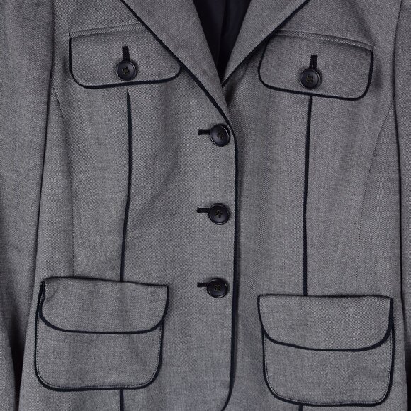 Ann Taylor LOFT Academia Career Wear Business Casual Button Down Blazer Jacket 8 - Picture 2 of 9